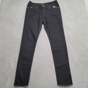 Rocawear Jeans Womens 13 Black Skinny Stretch‎ Logo Hip Hop Y2k Casual Pockets